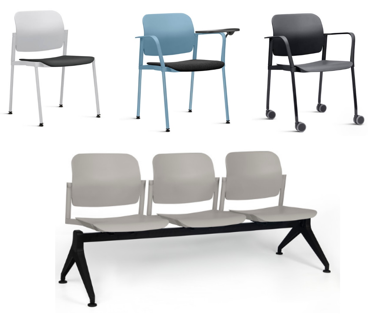 Cadeiras E Longarinas Plásticas - LEAF