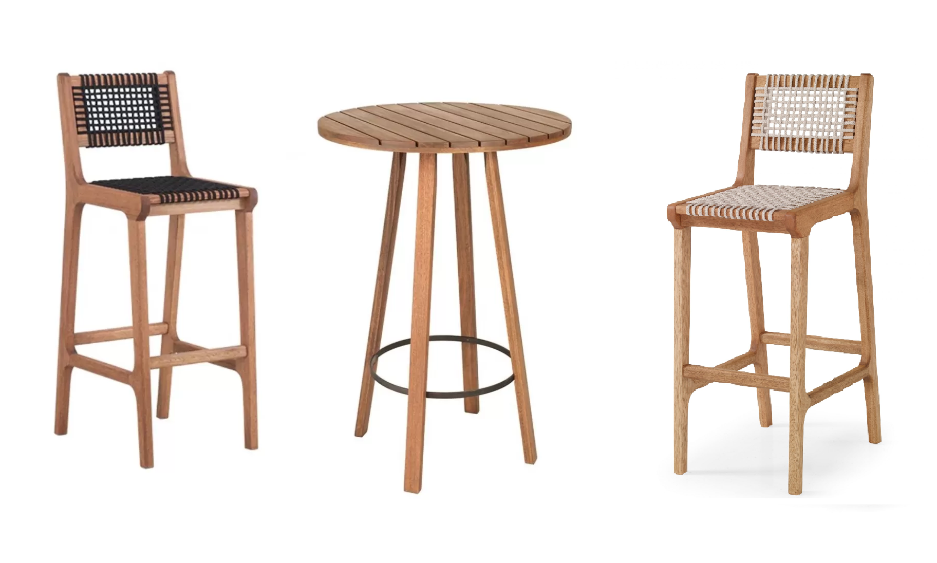 Bistrôs e Banquetas I Madeira e Corda Náutica