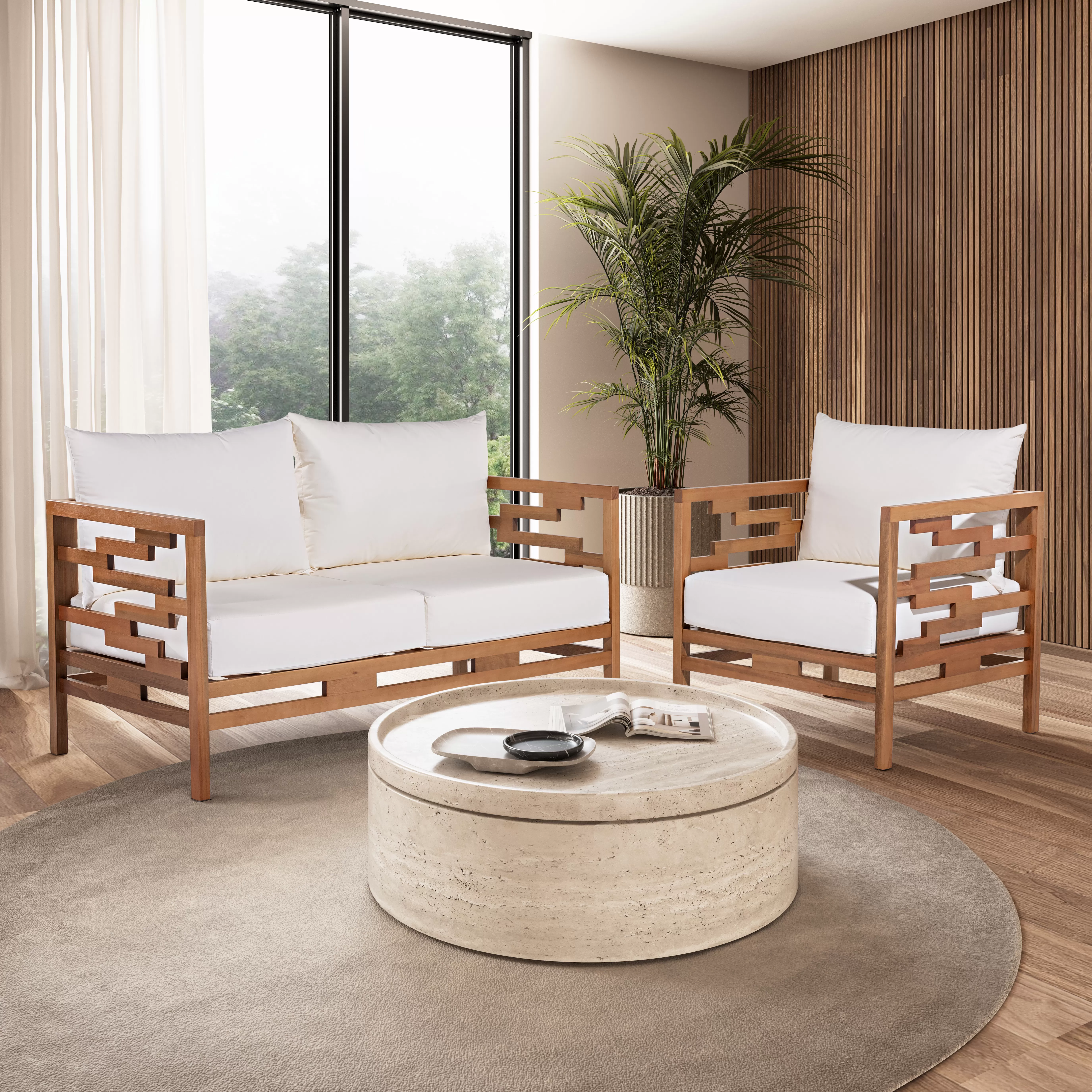 Cadeira para Área Gourmet em Madeira Indiana | Acabamento em Verniz *estofada - Espaço Casa e Jardim