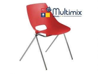 Cadeira Oki - Estrutura Fixa Cromada