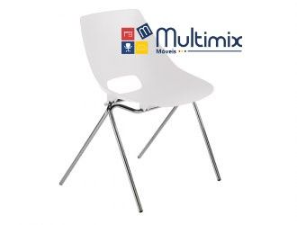 Cadeira Oki - Estrutura Fixa Cromada