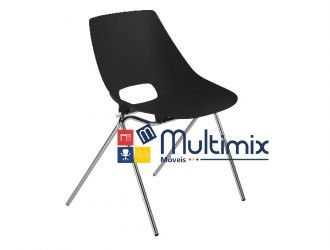 Cadeira Oki - Estrutura Fixa Cromada