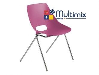 Cadeira Oki - Estrutura Fixa Cromada