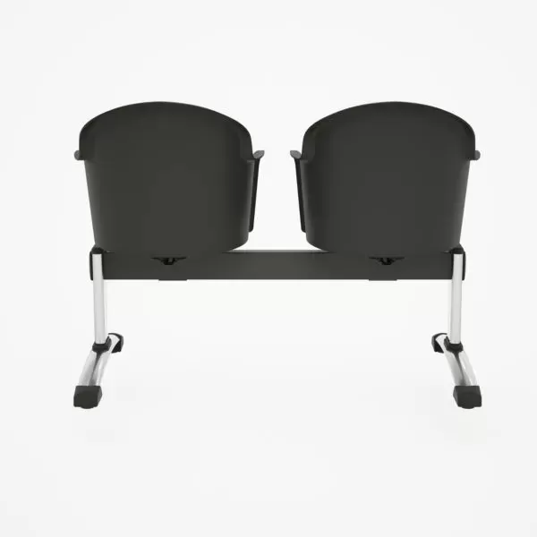 Longarina Boston Gogo 2 Lugares com braço - Pés Cromados