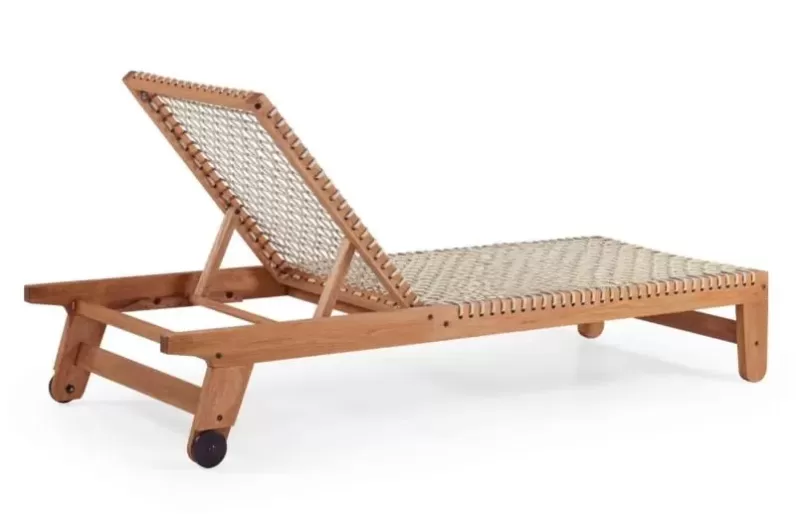 Espreguiçadeira em Madeira e Corda Náutica | Linha Traço - Espaço Casa e Jardim