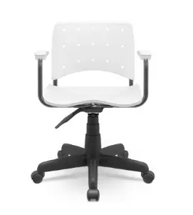 Cadeira Ergoplax Mais Secretária giratória | Com braços - Assento Polipropileno
