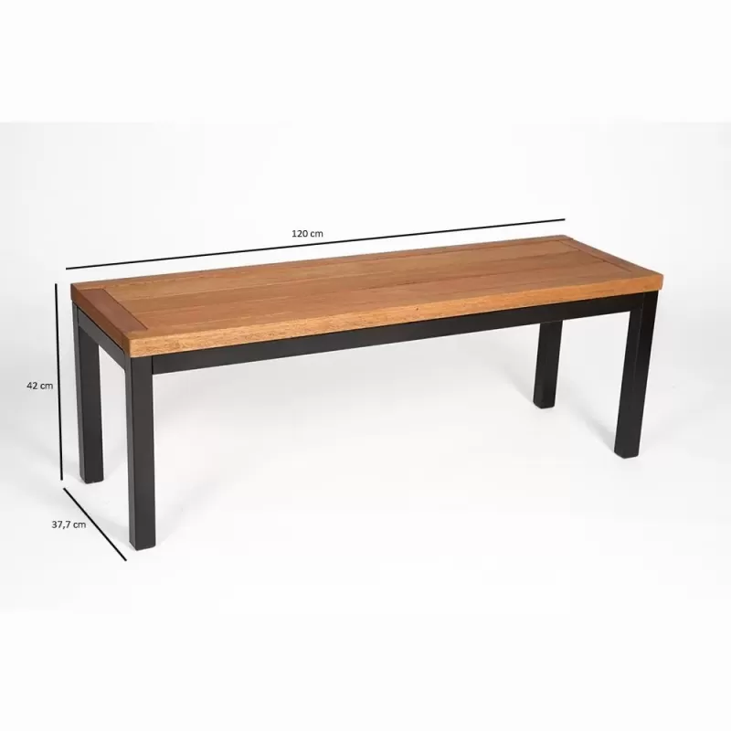 Banco Ipanema sem Encosto com Pés de Aço Carbono 120 - Linha Mestra Butzke