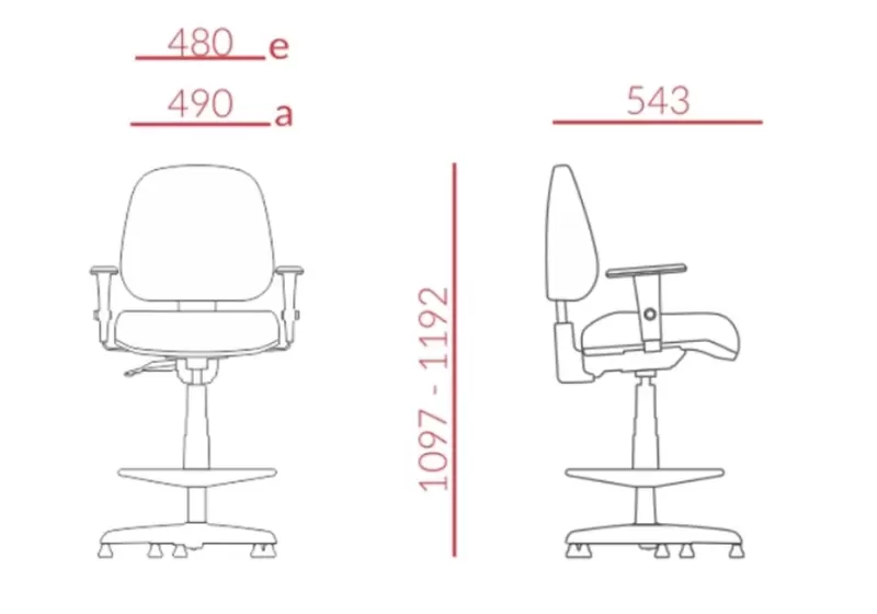 Cadeira Premium Ergonômica Back System Aro Caixa l Braços com Regulagem - Nr17