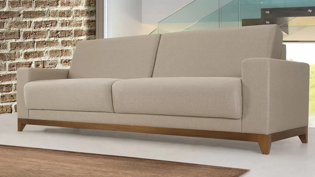 Sofá Capri 4 lugares I Diversas opções de revestimento I com 2,35 m de comprimento