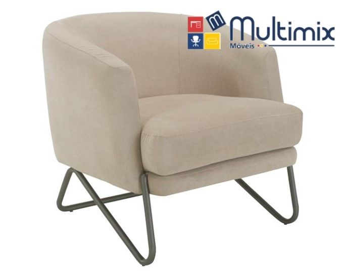 Poltrona Shannon 1 lugar I Diversas opções de revestimento I com 0,76 m de comprimento