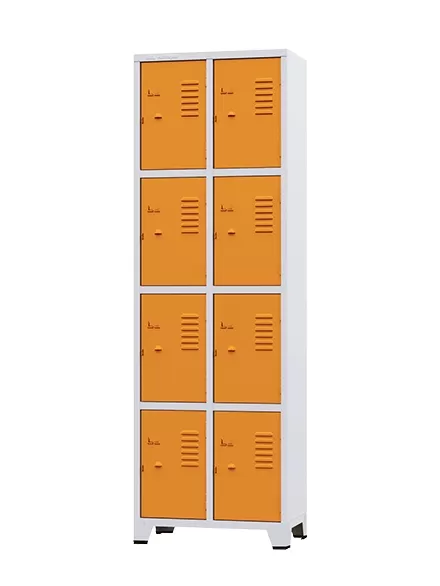 GRP-4/8 Chapa 24 - Roupeiro de aço 8 Portas | Pitão p/ cadeado