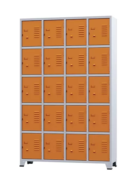 GRP-16 Chapa 24 - Roupeiro de aço 20 Portas | Pitão p/ cadeado