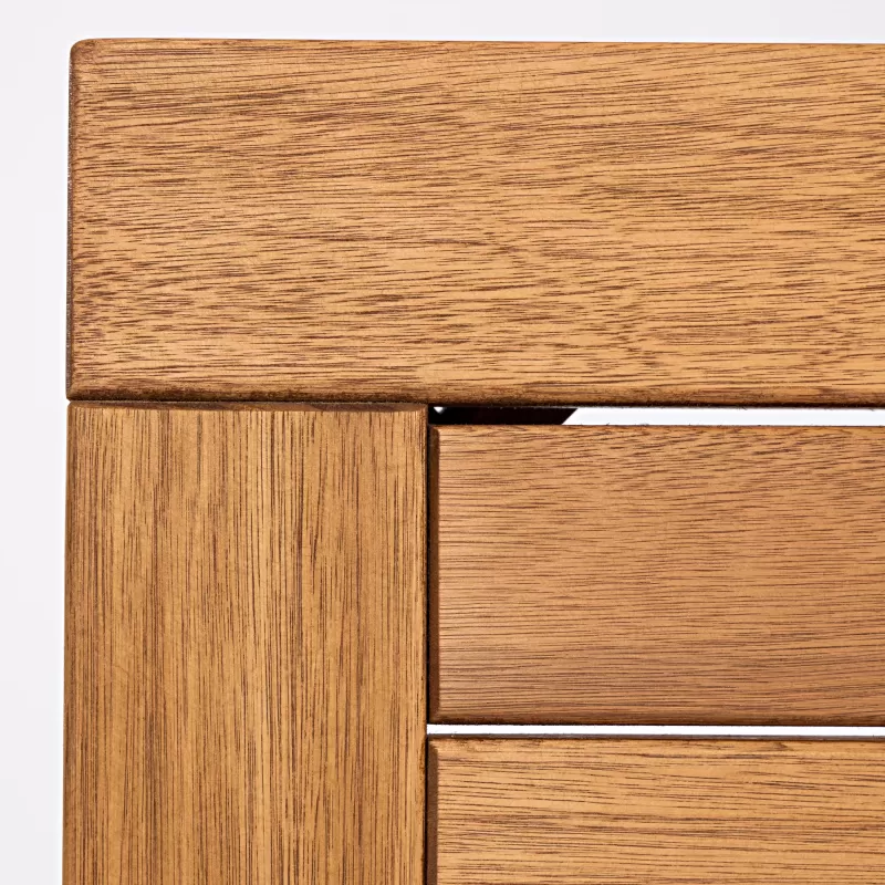 Mesa de Jantar em Madeira Corda Preta | Linha Traço - Alt. 0,75 cm X Larg. 1,40 cm X Prof. 0,93 Cm - Espaço Casa e Jardim