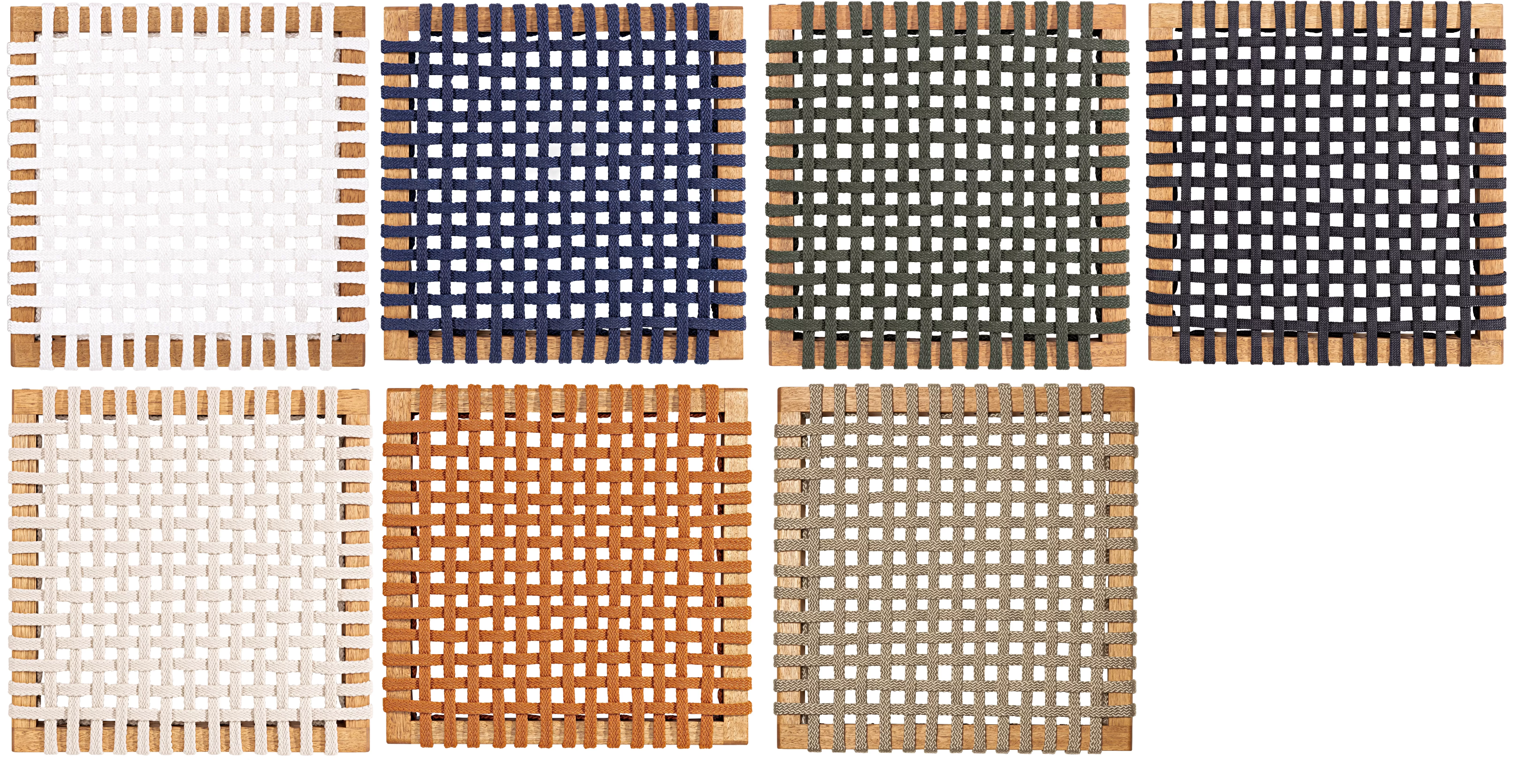 Cadeira Em Madeira Corda Areia e Cores *sem braço | Linha Traço - Espaço Casa e Jardim