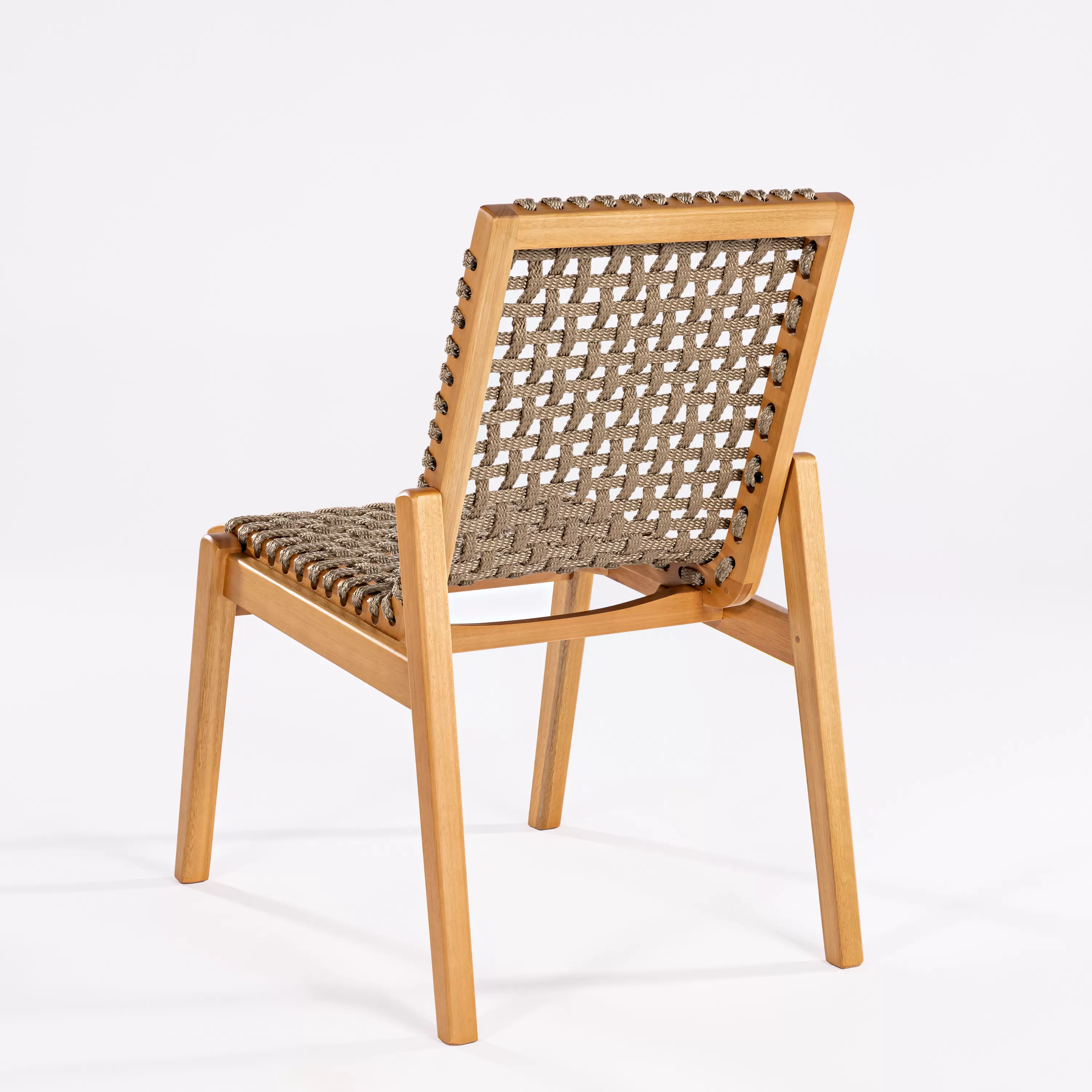 Cadeira Em Madeira Corda Areia e Cores *sem braço | Linha Traço - Espaço Casa e Jardim