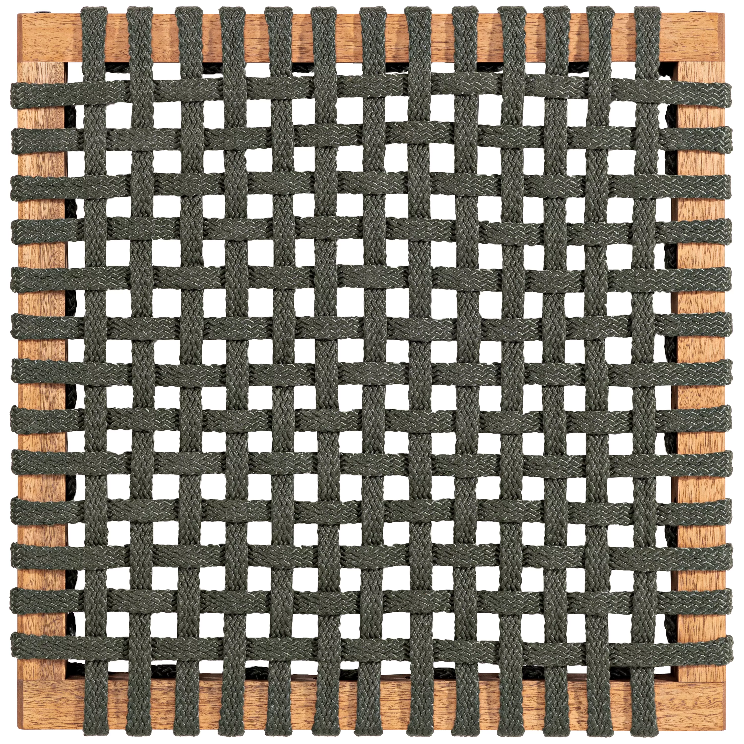 Mesa de Jantar em Madeira Corda Areia e Cores | Linha Traço - Alt. 0,75 cm X Larg. 1,40 cm X Prof. 0,93 Cm - Espaço Casa e Jardim