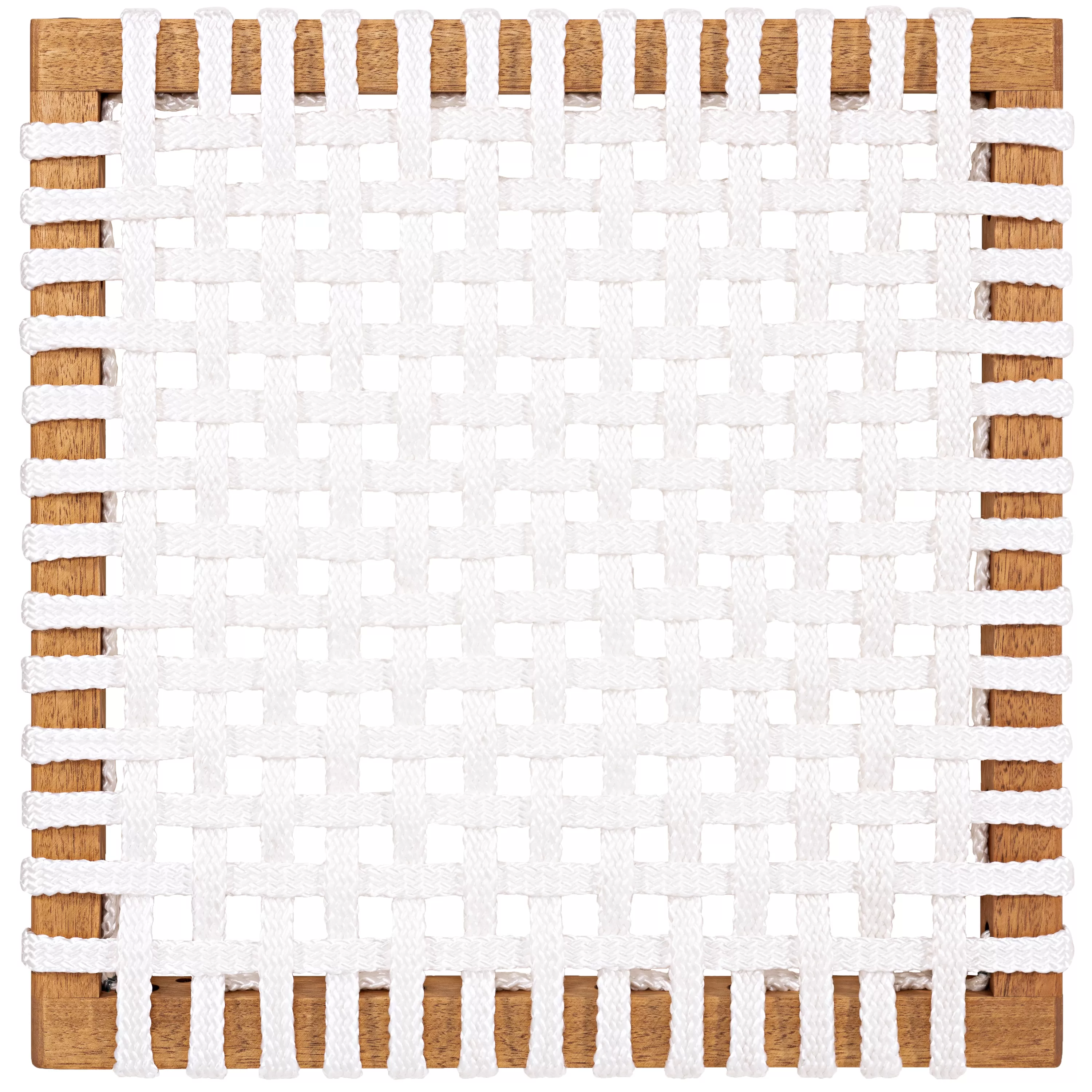 Mesa de Jantar em Madeira Corda Areia e Cores | Linha Traço - Alt. 0,75 cm X Larg. 1,40 cm X Prof. 0,93 Cm - Espaço Casa e Jardim