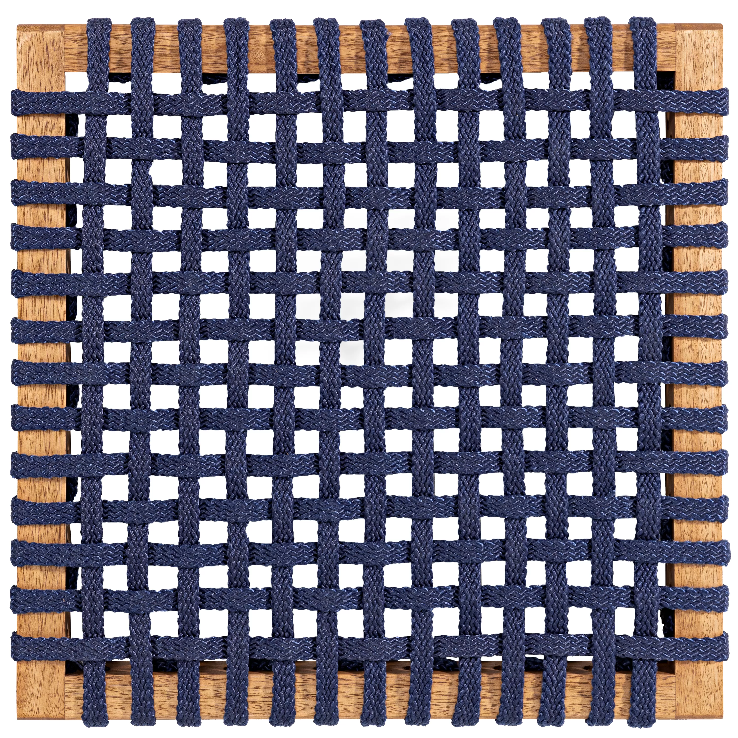 Mesa de Jantar em Madeira Corda Areia e Cores | Linha Traço - Alt. 0,75 cm X Larg. 1,40 cm X Prof. 0,93 Cm - Espaço Casa e Jardim