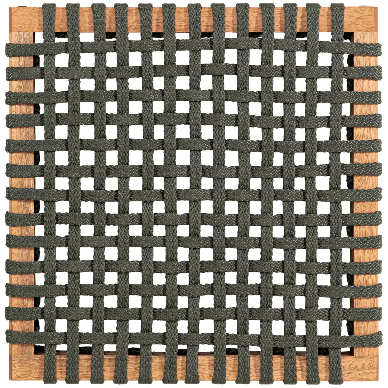 Mesa de Jantar em Madeira Corda Areia e Cores | Linha Traço - Alt. 0,75 cm X Larg. 2,20 cm X Prof. 0,93 cm - Espaço Casa e Jardim