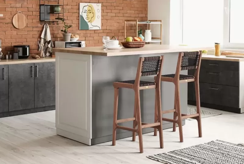 Banqueta em Madeira Corda Preta | Linha Traço - Espaço Casa e Jardim