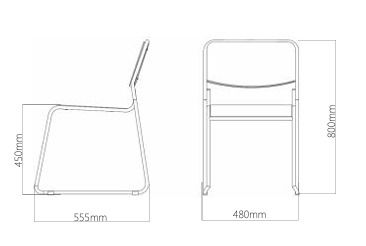 Cadeira Dakar / We - Estrutura Cromada