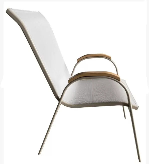 Cadeira para Piscina Summer - Alumínio Fendi, Tela Sling Fendi | Empilhável