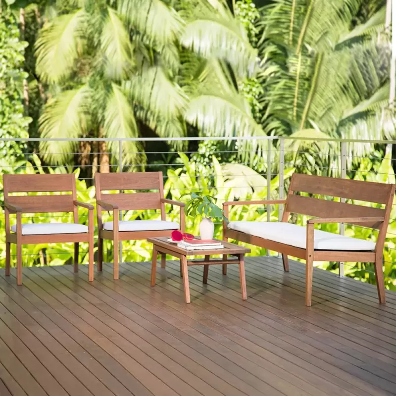 Banco / Sofá Verona 3 lugares com Almofadas - Linha Mestra Butzke