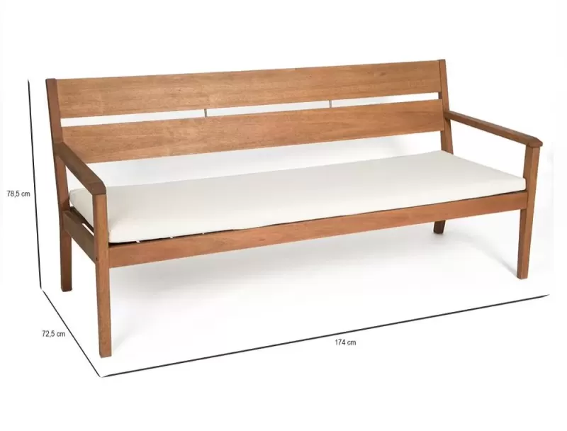 Banco / Sofá Verona 3 lugares com Almofadas - Linha Mestra Butzke