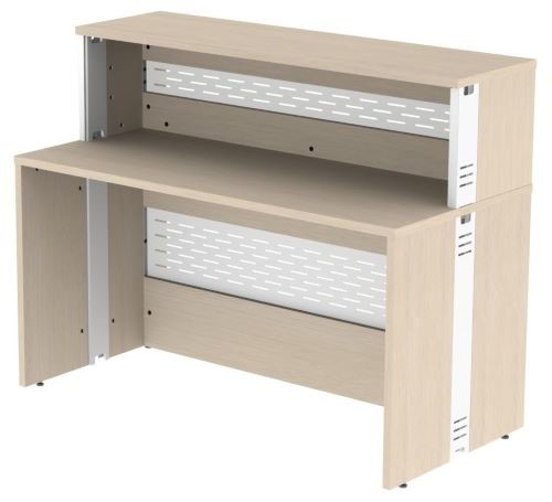 Balcão de Atendimento Alto Reto | Atualle 25mm - Medida: Larg. 1,60m Painel Misto