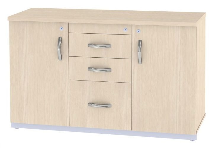 Armário Combo 1 Porta + 2 Gavetas + 1 Pasta Suspensa + 1 Porta - Alt. 740 X Larg. 1200 X Prof. 500 Attuale Impéria 25mm