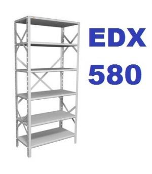 Estante De Aço 6 Prateleiras Edx-580 | Chapa 22 - Reforçada