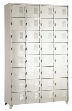 GRP-32 Chapa 26 - Roupeiro De Aço 32 Portas | Pitão P/ Cadeado