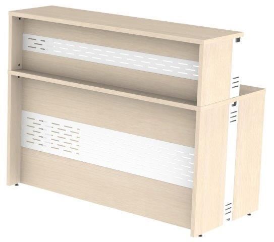 Balcão De Atendimento Alto Reto | Atualle 25mm - Medida: Larg. 1,20m Painel Misto