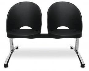 Longarina Boston Gogo 2 Lugares Sem Braço - Pés Cromados