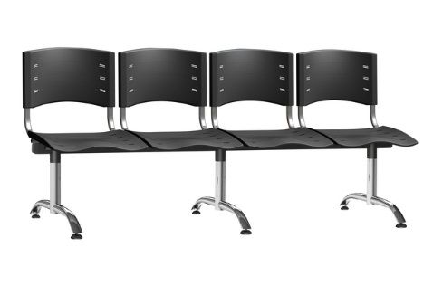 Longarina New Iso 4 Lugares Anatômica Cromada