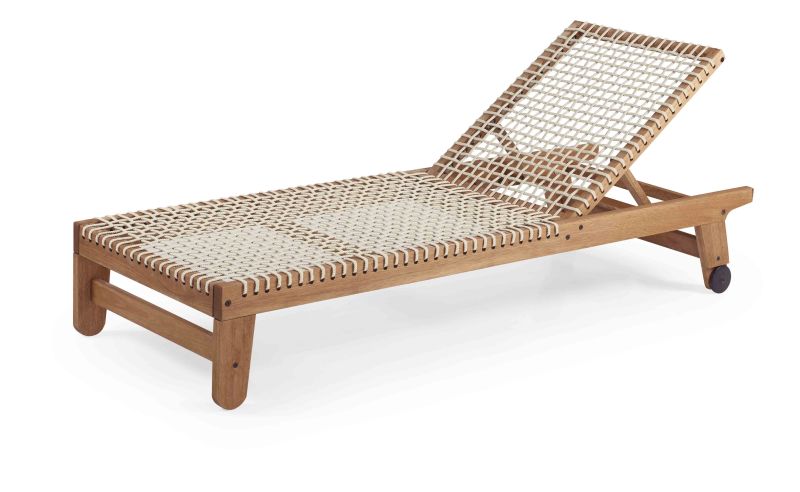 Espreguiçadeira Em Madeira E Corda Náutica | Linha Traço - Espaço Casa E Jardim