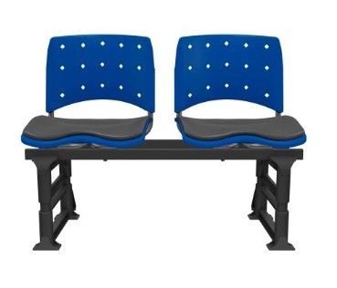 Longarina Ergoplax 2 Lugares *Assento Com Estofado | Diversas Cores