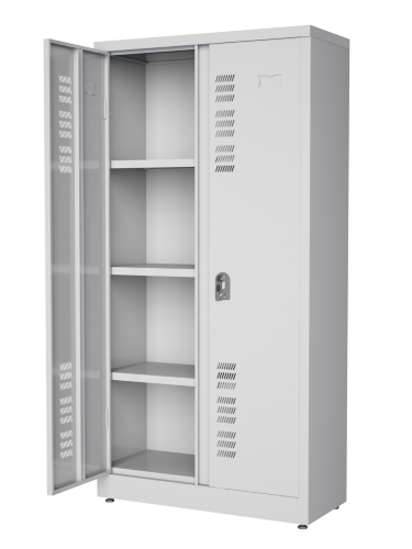 Armário De Aço - AL-415F - 2 Portas - 3 Prateleiras Fixas - Fechadura - 1500X760X330 Chapa 26