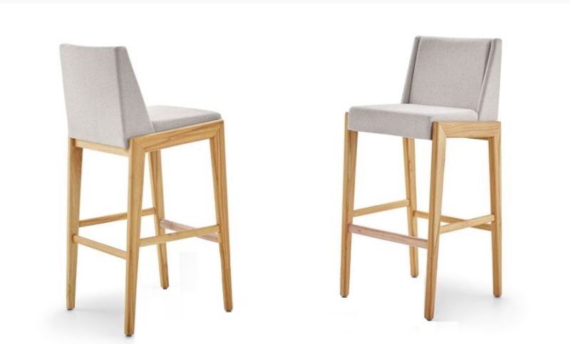 Banqueta Bogotá - Em Madeira Estofada *diversas Opções De Revestimento