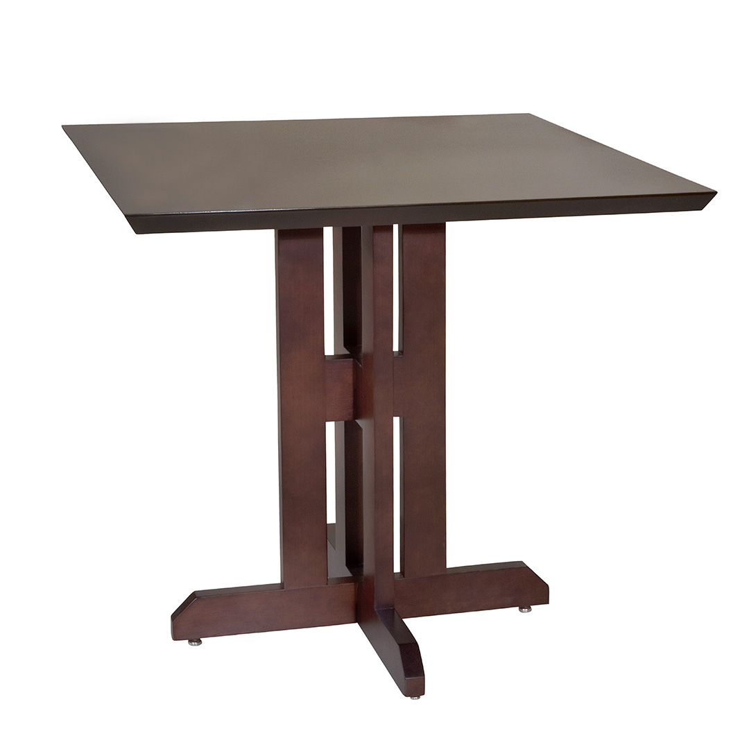 Mesa Moçambique - Quadrada *Base Em Madeira Maciça