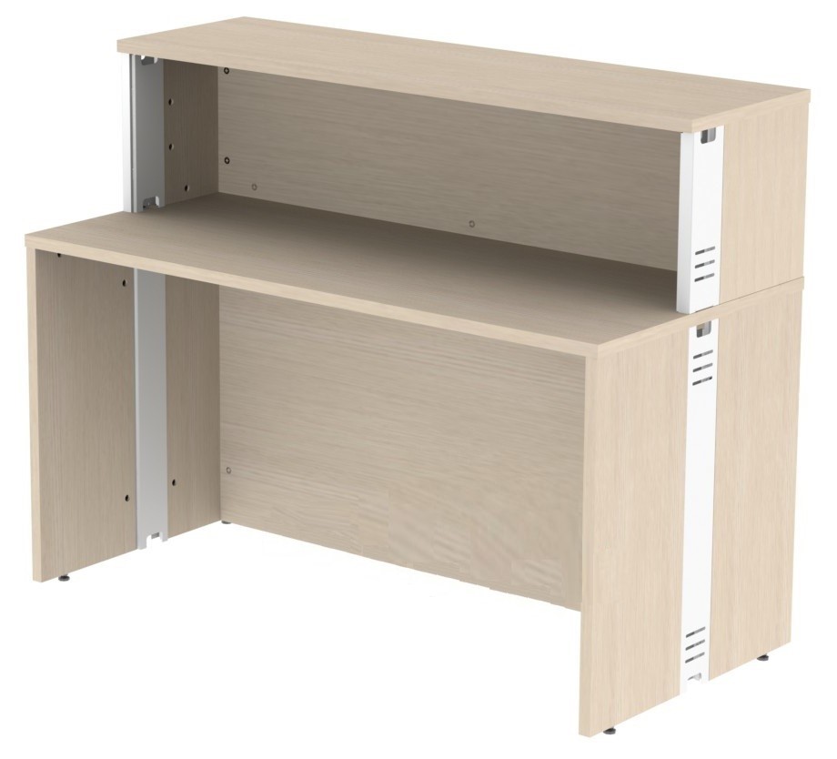 Balcão De Atendimento Alto Reto | Atualle 25mm - Medida: Larg. 1,10 Painel Em Madeira