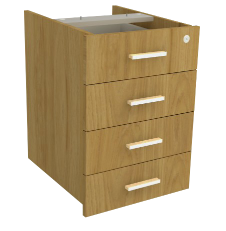 Gaveteiro Com 4 Gavetas Para Armário Diretivo - Work Pro Advanced 25mm