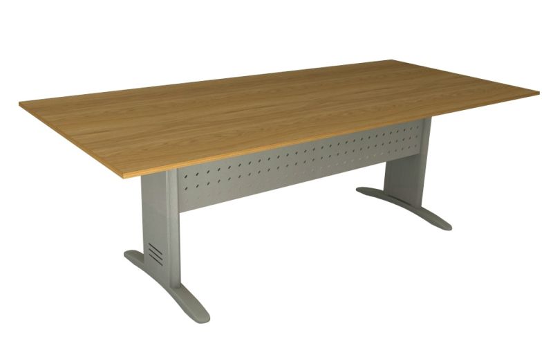 Mesa De Reunião Para Escritório 8 Lugares | Retangular - 1800 X 900 - Painel Em Aço - Impéria Premium 25mm