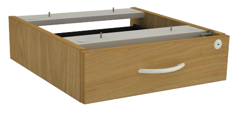 Gaveteiro Fixo - 1 Gaveta Com Chave | Corpo Em Madeira 300 X 423 - Impéria Premium 25mm