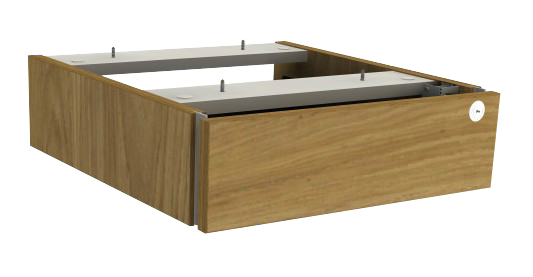 Gaveteiro Fixo - 1 Gaveta Com Chave * Com Puxador Lateral | Corpo Em Madeira 300 X 423 - Impéria Premium 25mm