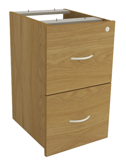 Gaveteiro Para Armário Combinado - 2 Gavetas Para Pasta Suspensa *Com Chave | Corpo Em Madeira - Impéria Premium 25mm