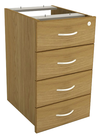 Gaveteiro Para Armário Combinado - 4 Gavetas *Com Chave | Corpo Em Madeira - Impéria Premium 25mm