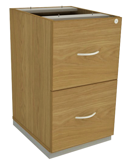 Gaveteiro Pedestal - 2 Gavetas Para Pasta Suspensa *Com Chave | Corpo Em Madeira 300 X 480 - Impéria Premium 25mm