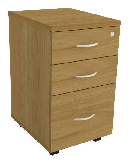 Gaveteiro Volante - 2 Gavetas + 1 Gaveta Para Pasta Suspensa *Com Chave | Corpo Em Madeira 400 X 485 - Impéria Premium 25mm