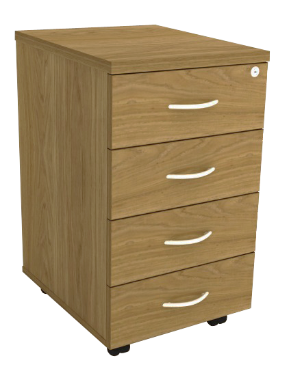 Gaveteiro Volante - 4 Gavetas *Com Chave | Corpo Em Madeira 300 X 485 - Impéria Premium 25mm